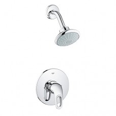 Eurostyle Single-Handle Pressure Balance Valve Shower Faucet Combination - B018IO68YG
